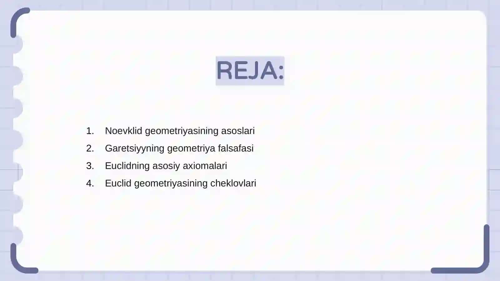 Noevklid geometriyani rivojlanish tarixidan 2