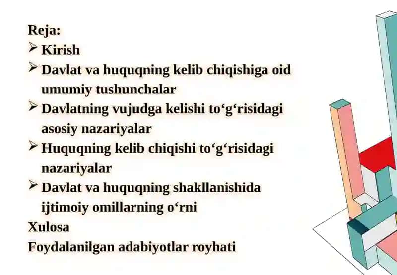 DAVLAT VA HUQUQNING VUJUDGA KELISHI TO‘G‘RISIDAGI NAZARIYALAR 2