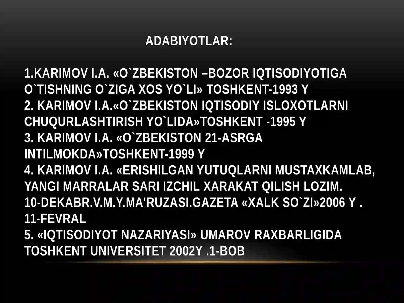 IQTISODIYOT NAZARIYASI FANINING PREDMETI , MAQSADI VA VAZIFALARI. 2