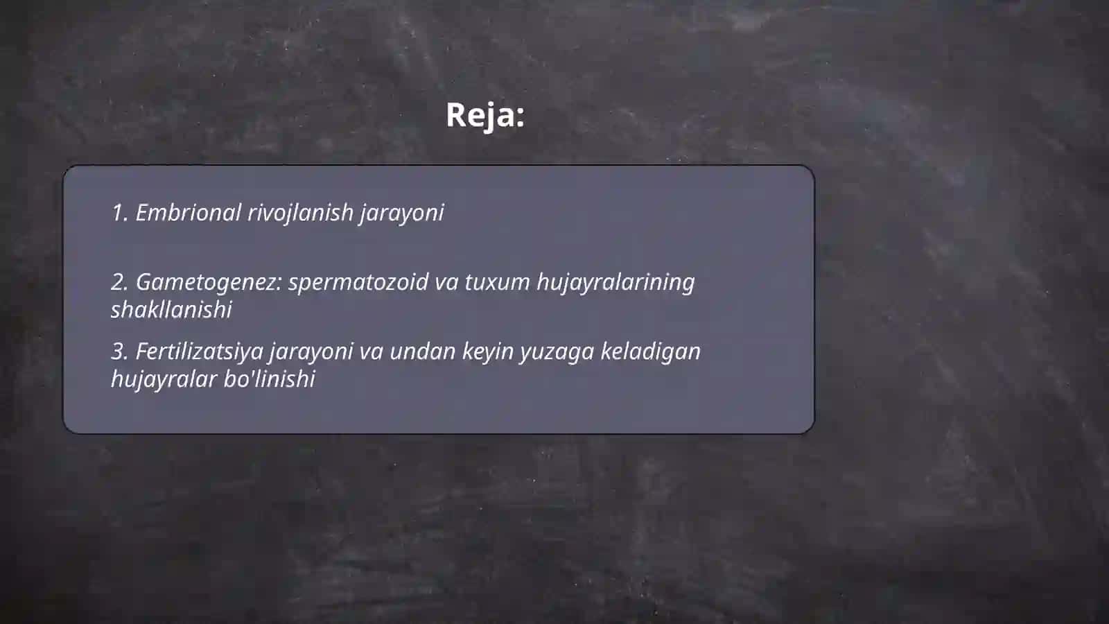 Embrional rivojlanish jarayoni 2