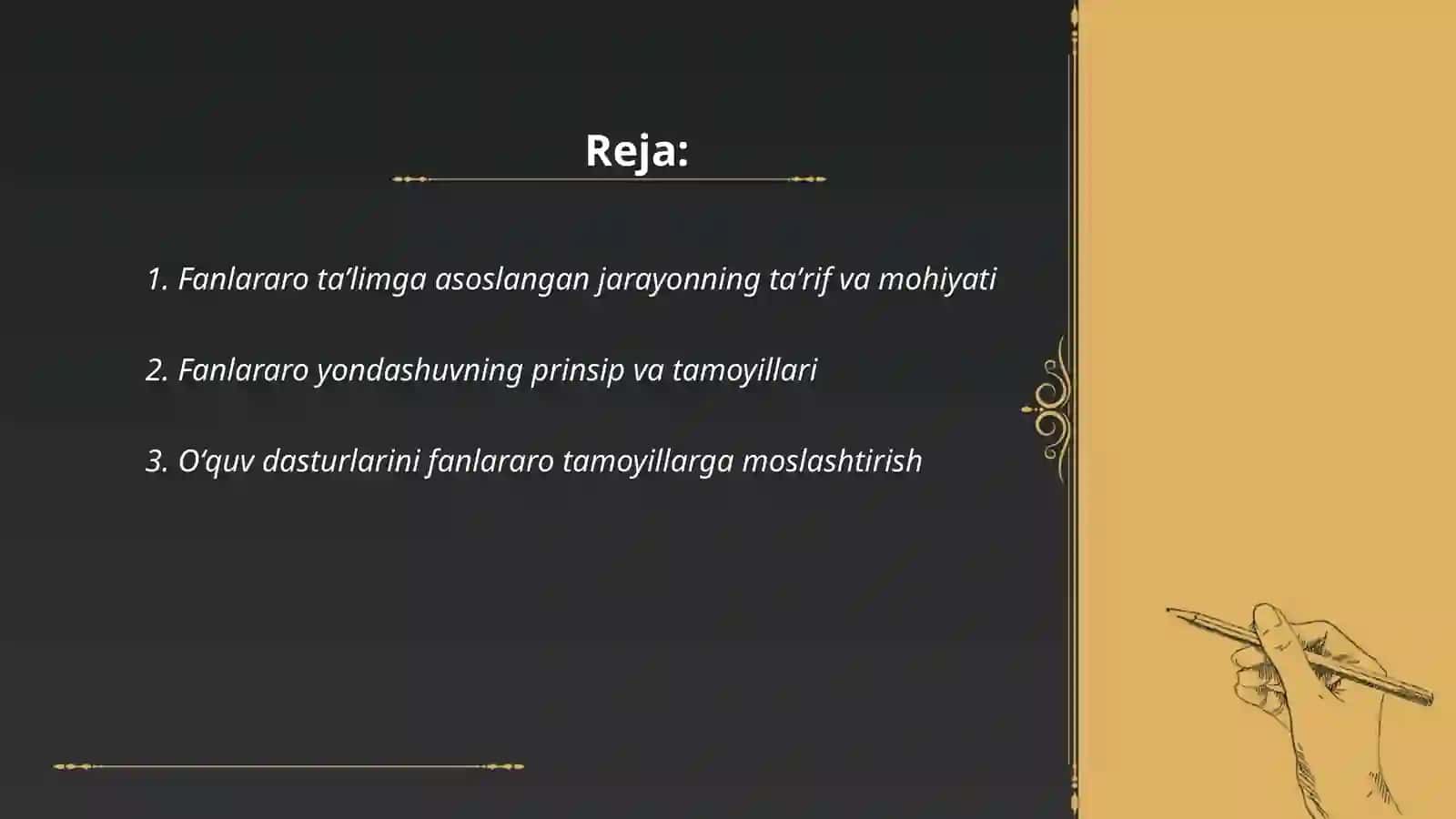 Fanlararo taʼlimga asoslangan jarayon 2