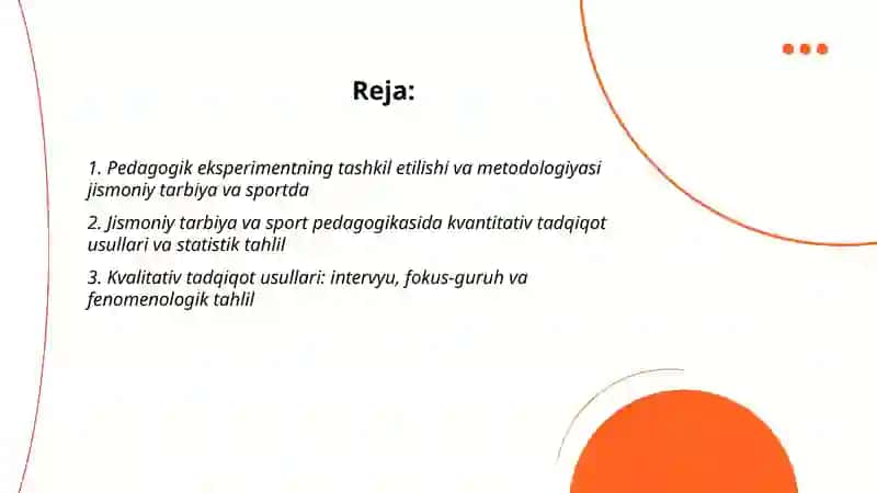 Jismoniy tarbiya va sport pedagogikasida ilmiy-tadqiqot metodlari 2