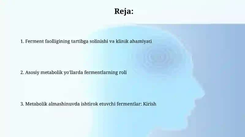 Metabolik almashinuv va fermentlar 2