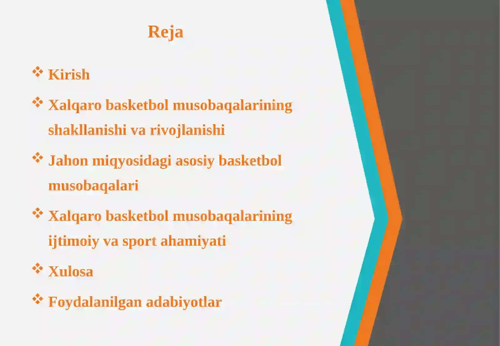 Basketbol bo‘yicha jahon miqyosidagi musobaqalar o‘tkazilishi 2
