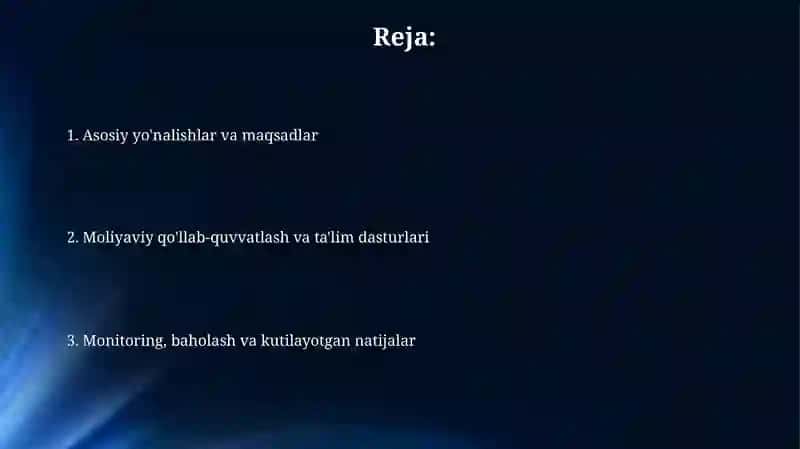 Yoshlarni tadbirkorlikka jalb qilish boʻyicha davlat siyosati 2