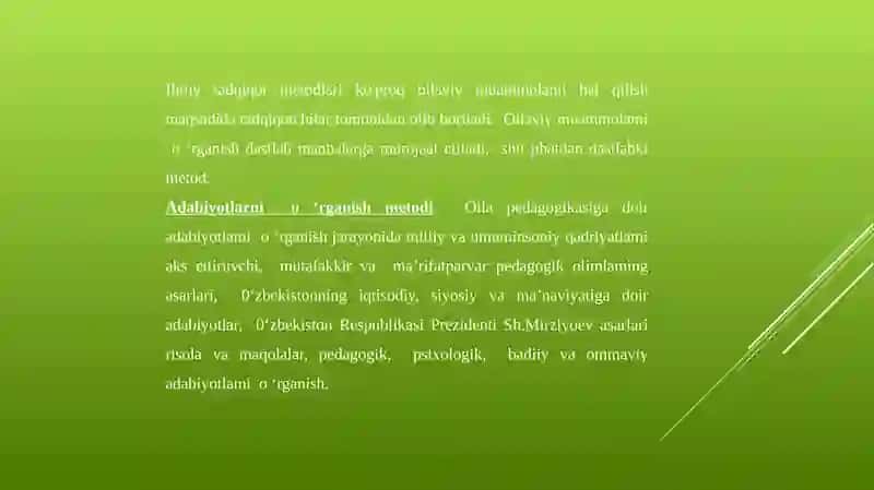 OILA PEDAGOGIKASINING ILMIY TADQIQOT METODLARI 2