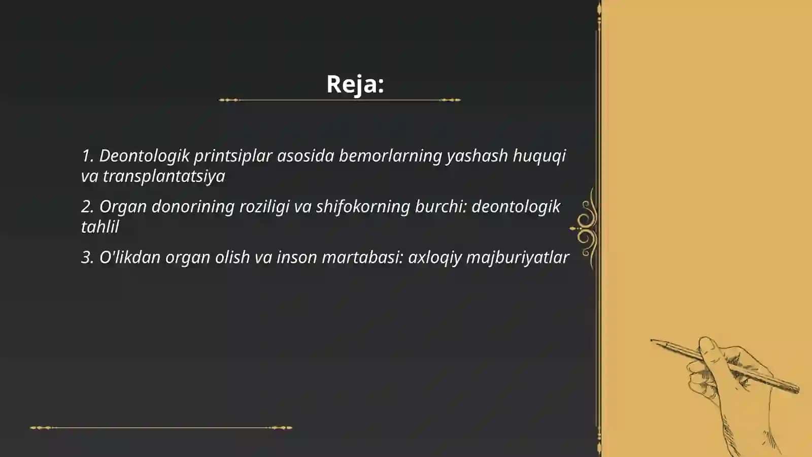 Bemorlarning yashash huquqini himoya qilishning deontologik jihatlari 2