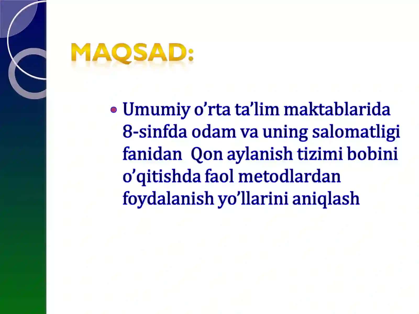 QOn aylanish tizimini o’qitishda faol metodlardan foydalanish 2