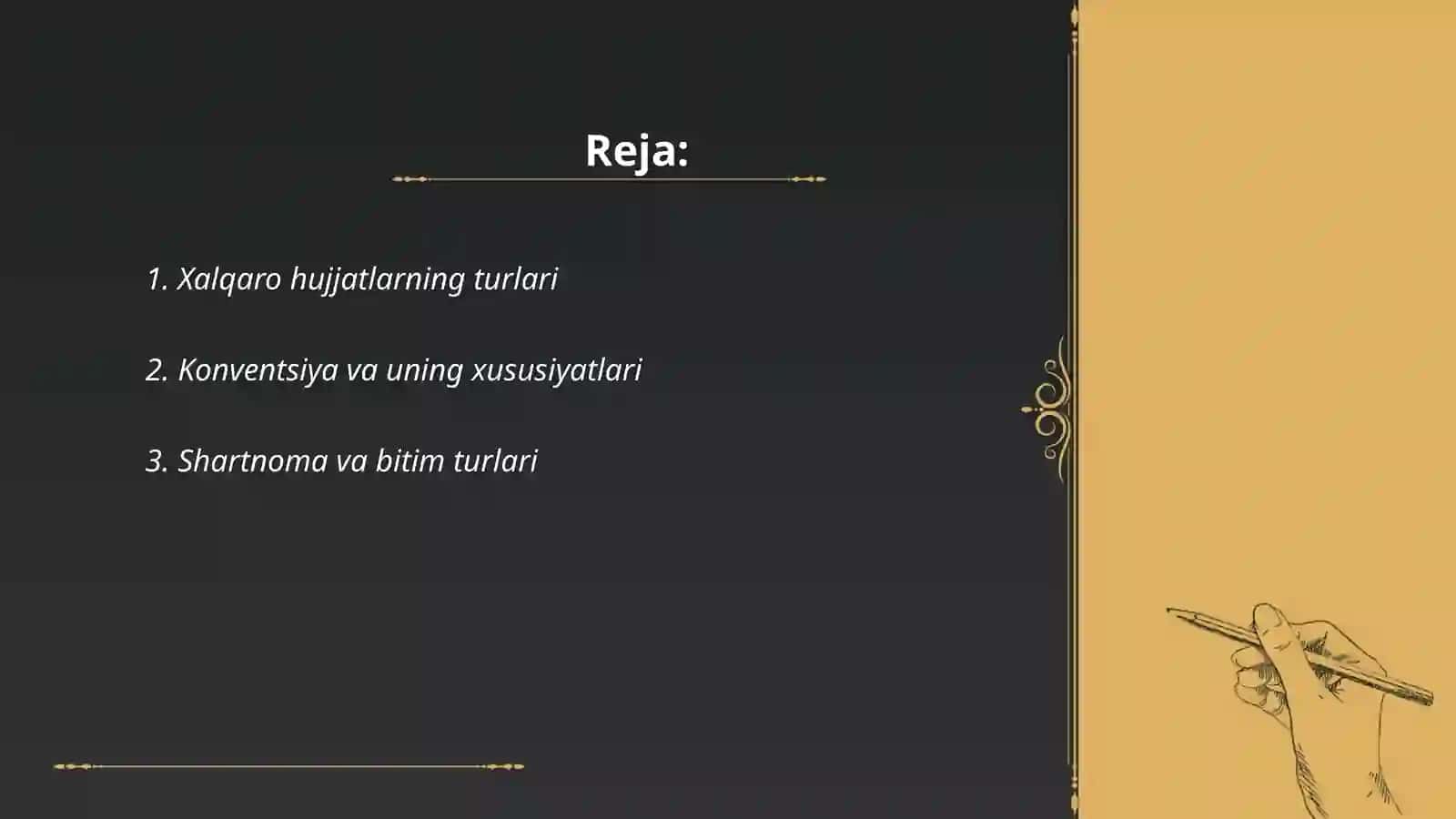 Xalqaro hujjat turlari va xususiyatlari 2