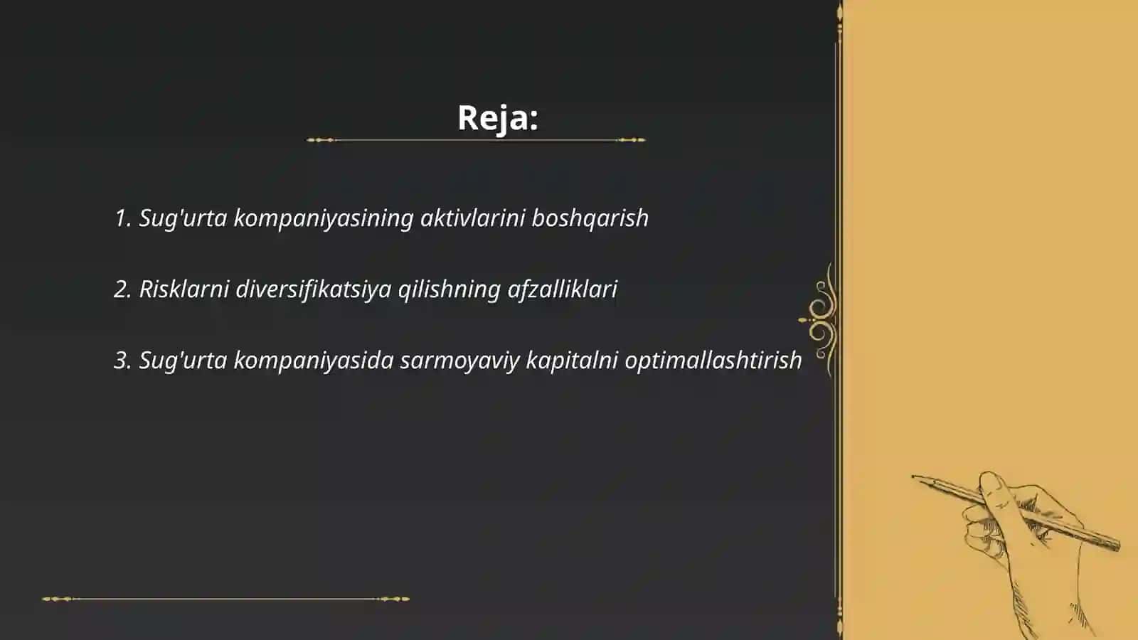 Sug‘urta kompaniyasining moliyaviy resurslaridan samarali foydalanish yo‘llari 2