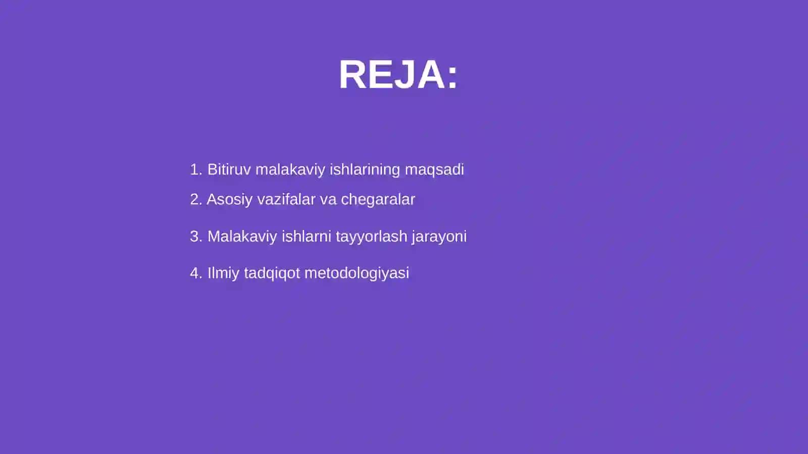 Bitiruv malakaviy ishlarni asosiy maqsad, vazifalari va amaliy ahamiyati 2