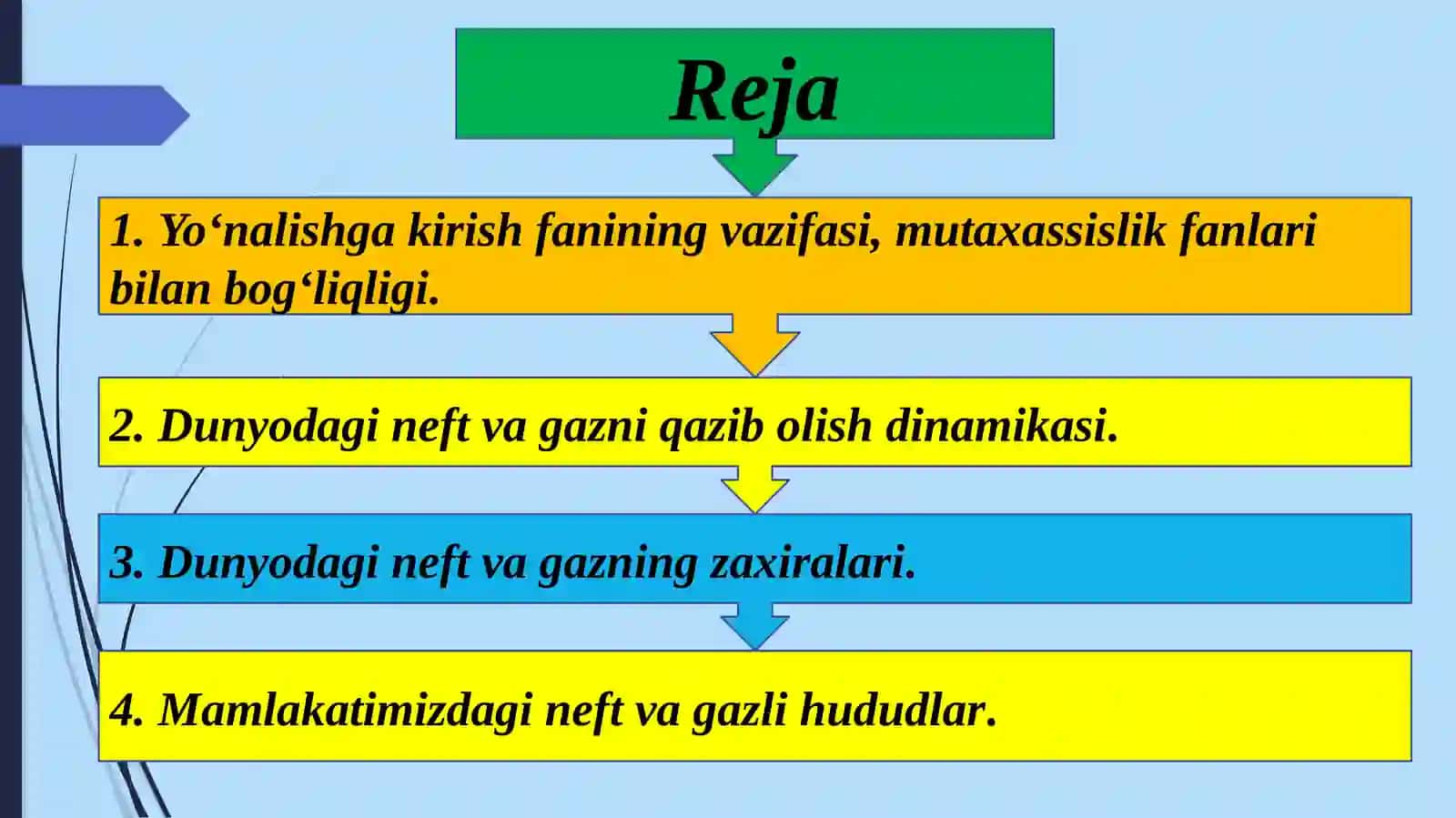 Yo‘nalishga kirish fanining bakalavriato‘quvrejasidagimutaxassislik fanlari bilan bog‘liqligi 2