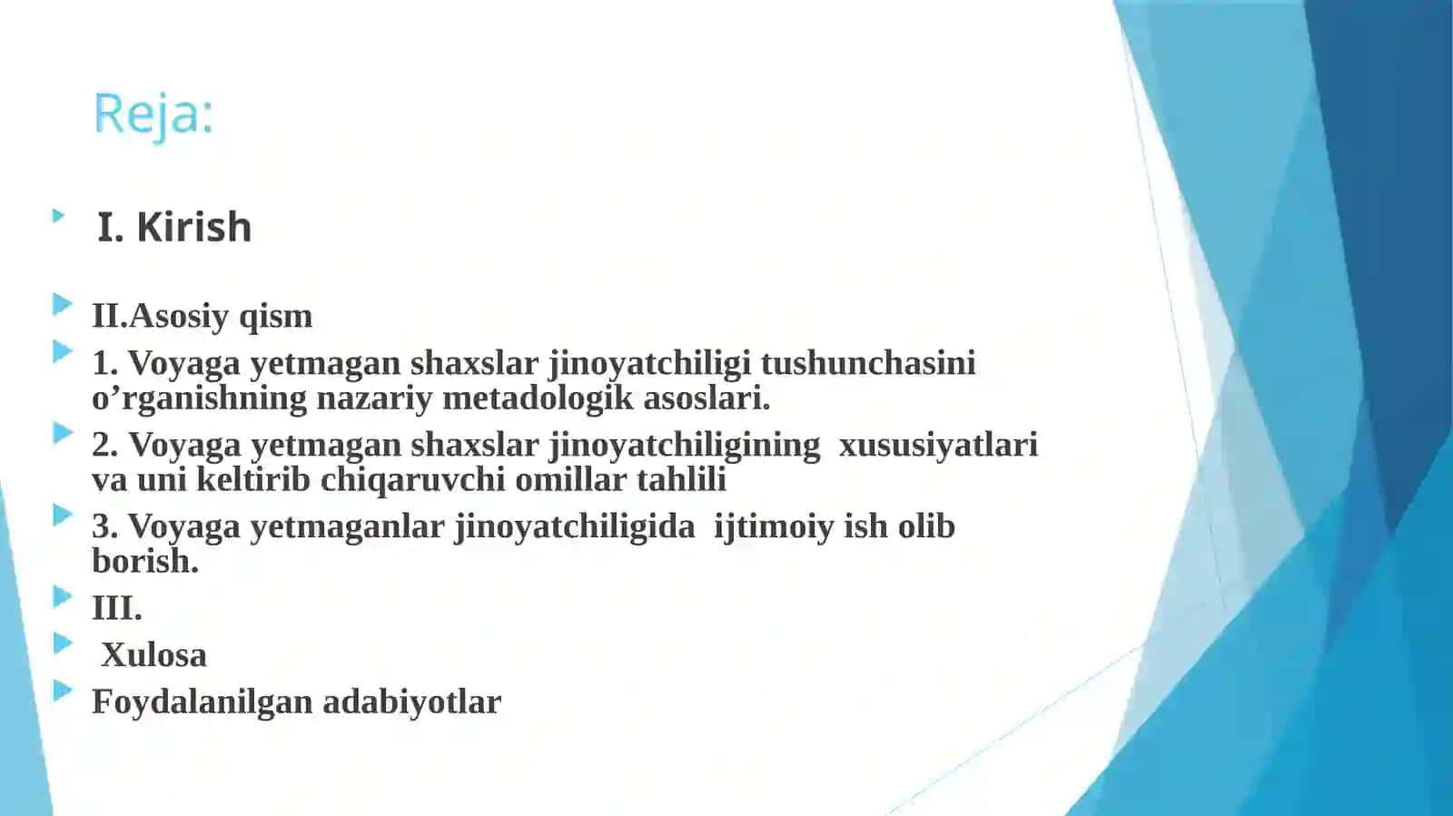 Voyaga yetmagan shaxslarning  jinoyatchilik holatlarida ijtimoiy ishning ahamiyati. 2