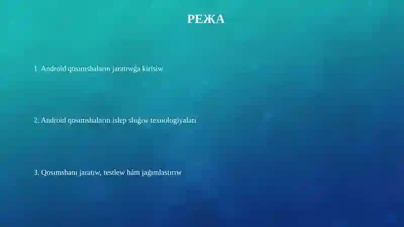 Android Operatsion Sisteması Arxitekturası 2