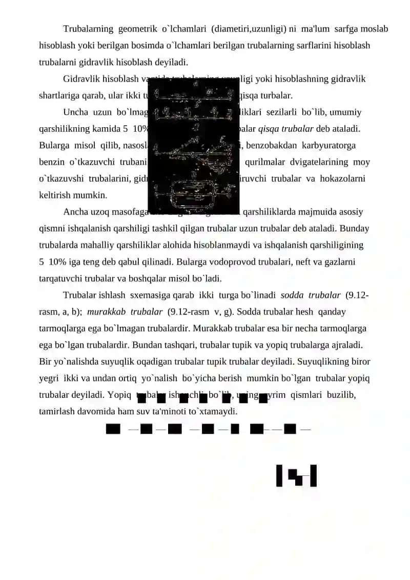 Trubalarni gidravlik hisoblash 2