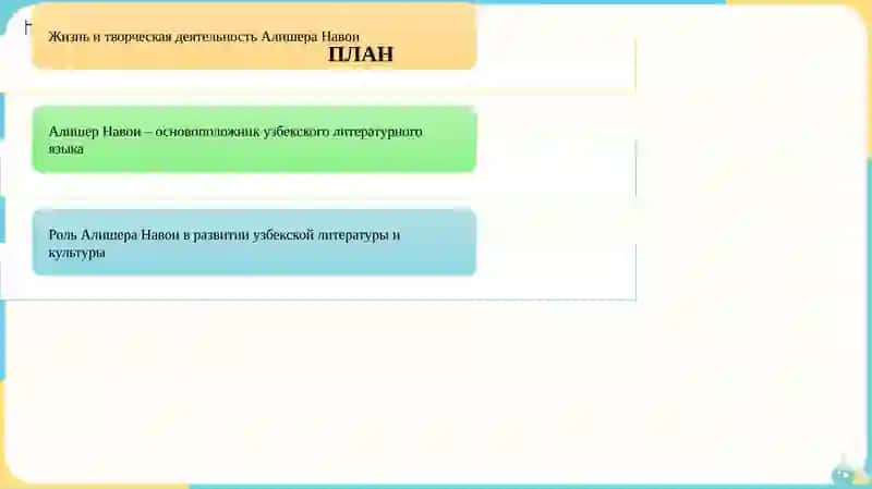 Основоположник узбекского языка и литературы Алишер Навои 2