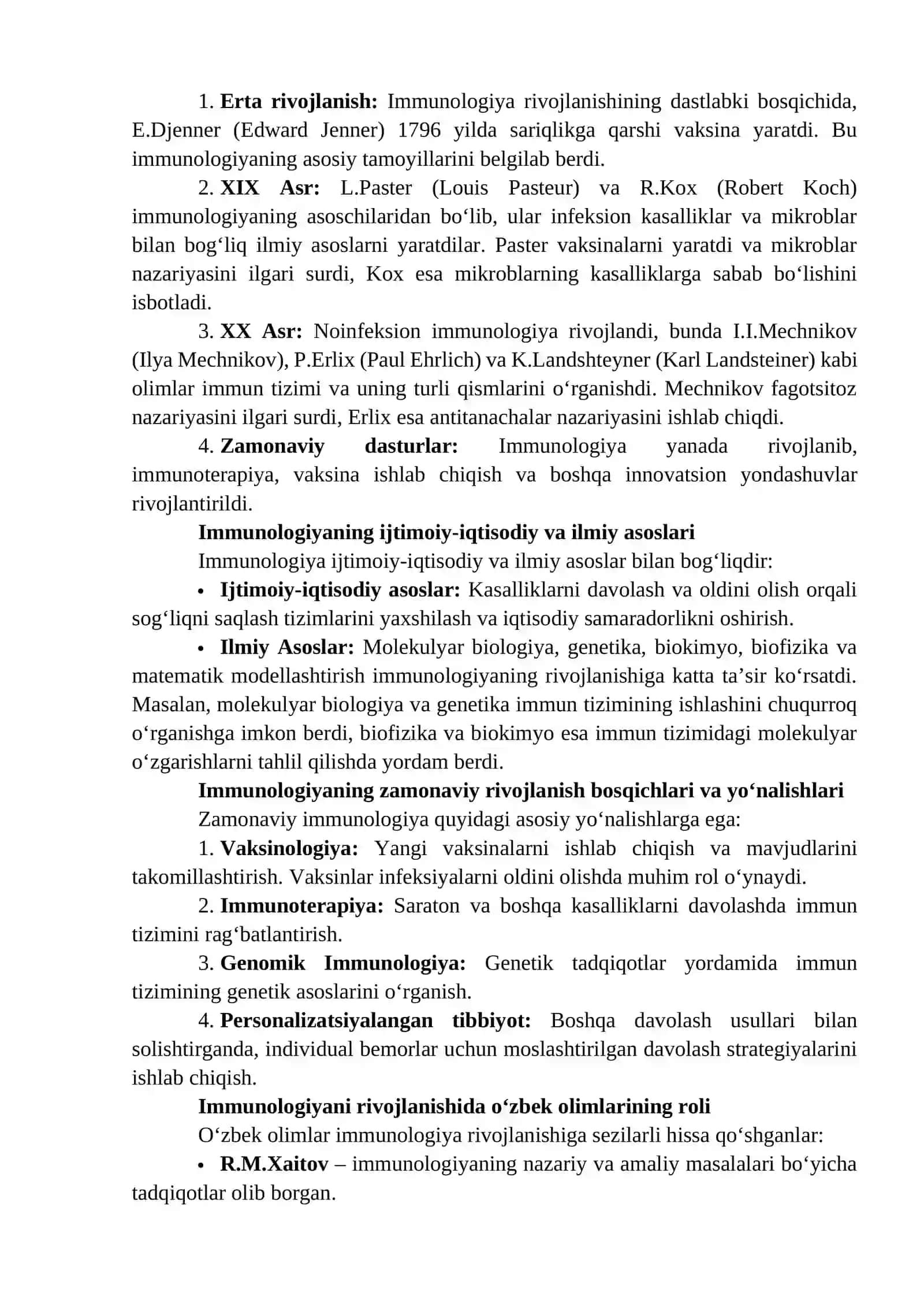 Immunologiya fanining predmeti va vazifasi 2