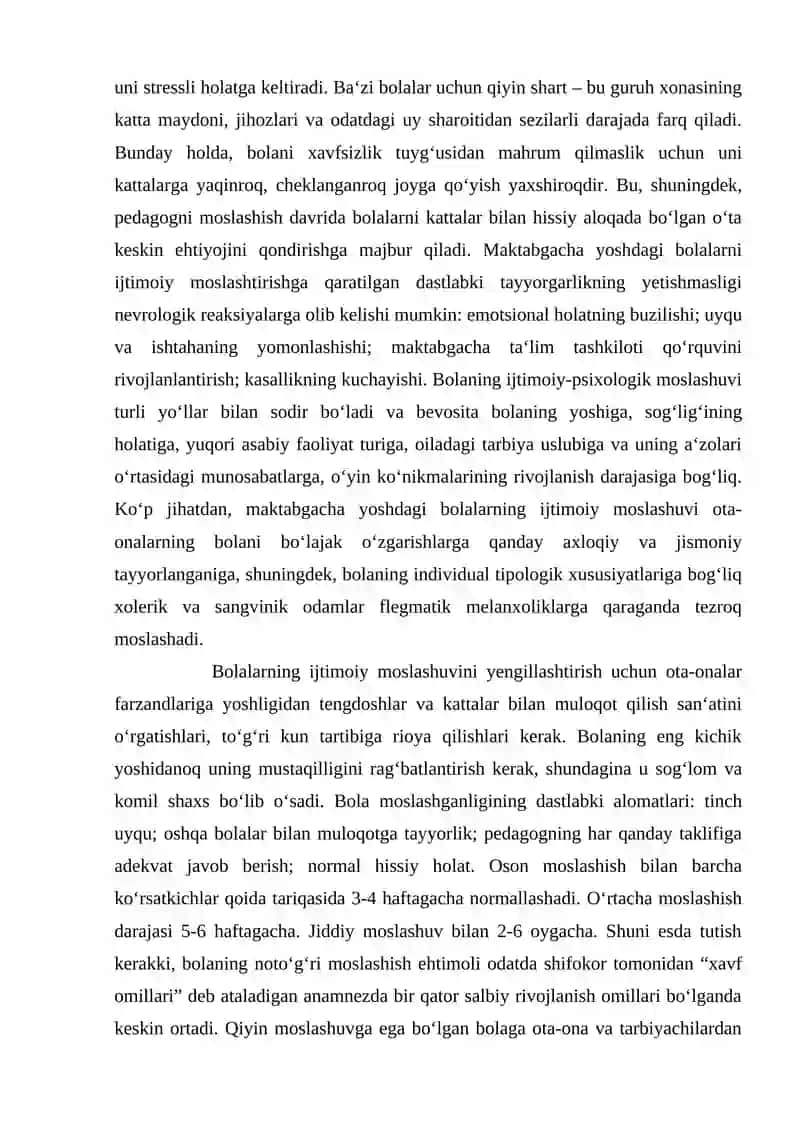 Bolalarning ijtimoiy moslashuvi fanining boshqa fanlar bilan aloqasi 2