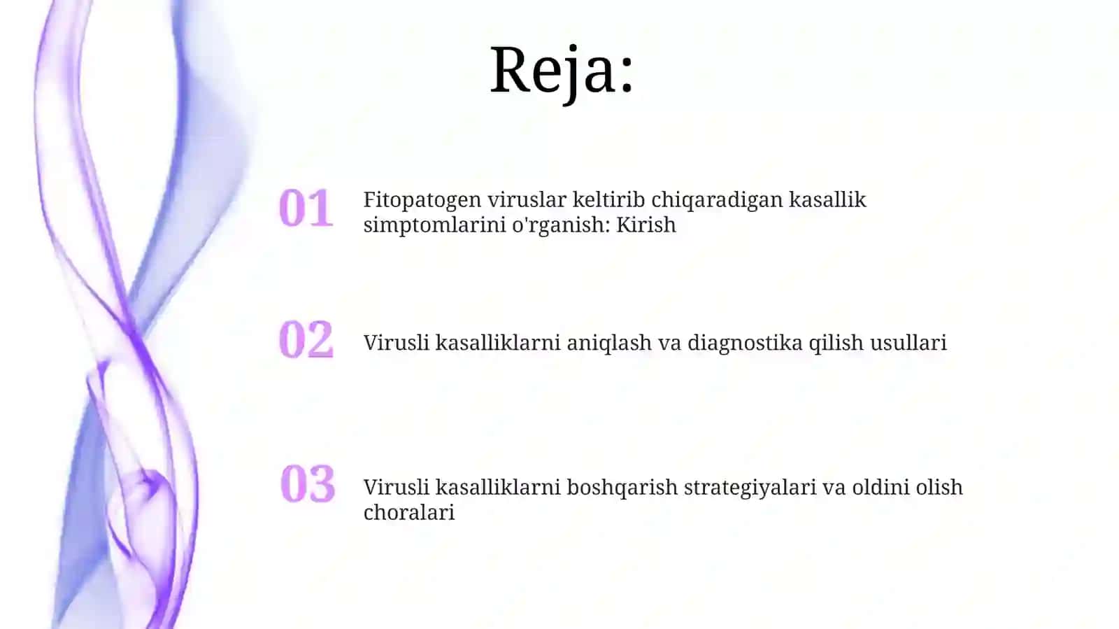 Fitopatogen viruslar keltirib chiqaradigan kasallik alomatlarini o'rganish 2