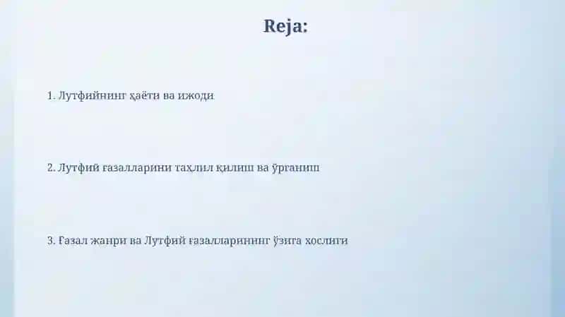 Lutfiyning hayoti va gʻazallari 2