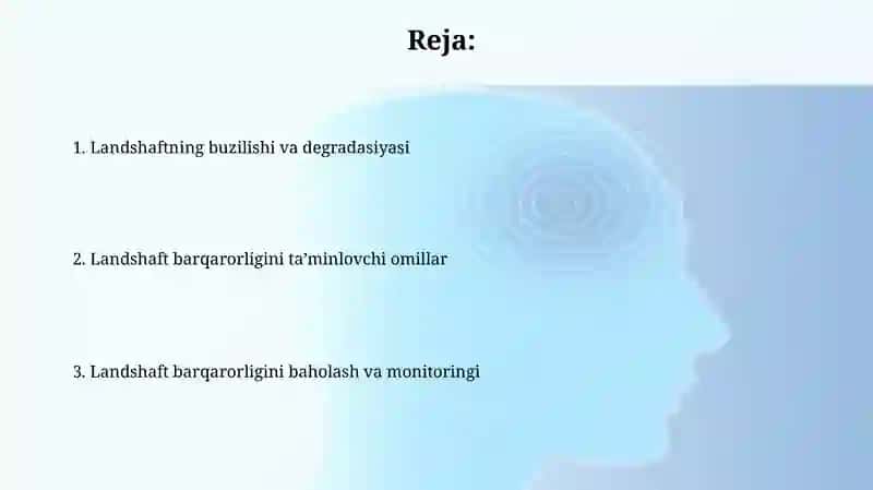 Landshaftlar barqarorligi 2