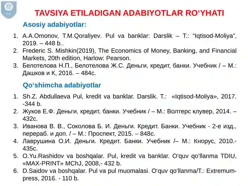 Pul nazariyasi 2
