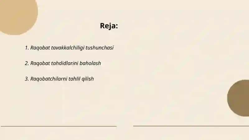 Raqobat tavakkalchiligi menejmenti 2