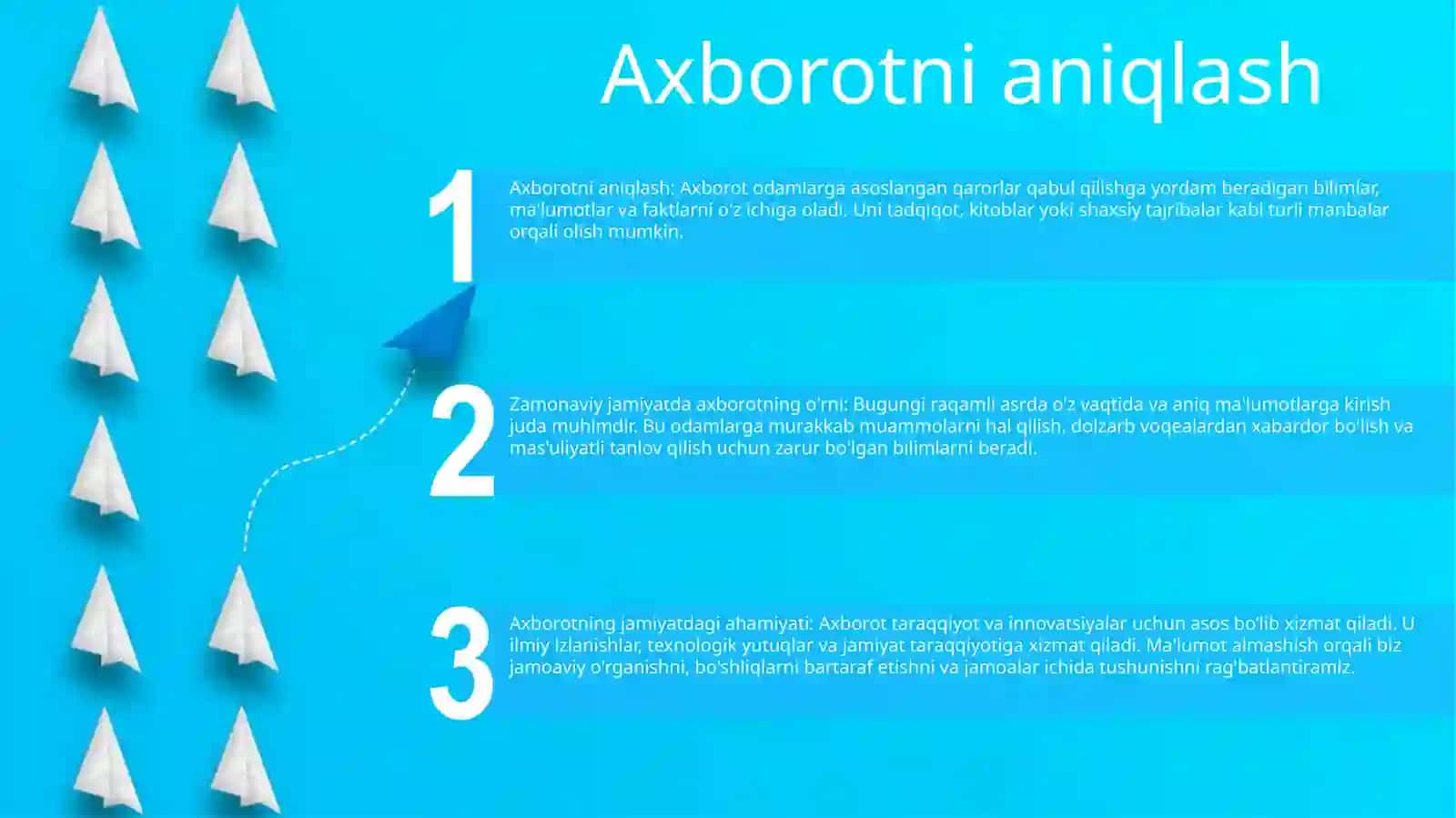 Axborotni Jamiyatda Tutgan O'Rni Va Ahamiyati 2