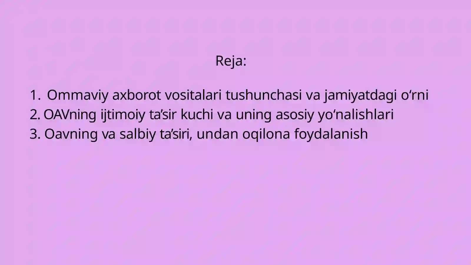 Ommaviy axborot vositalarining ijtimoiy ta’sirkuchi 2