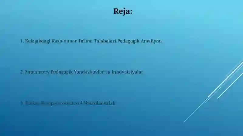 Kelajakdagi Kasb-hunar Ta'limi Talabalari Pedagogik Amaliyoti 2