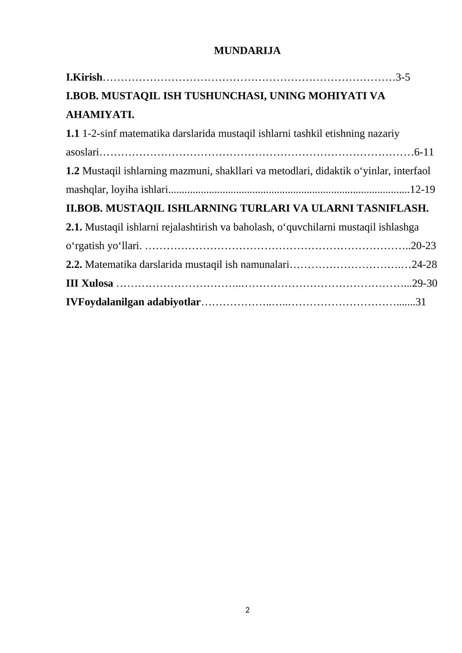 1-2-sinflarda o‘quvchilarning matematikadan mustaqil ishlarini tashkil qilish metodikasi 2
