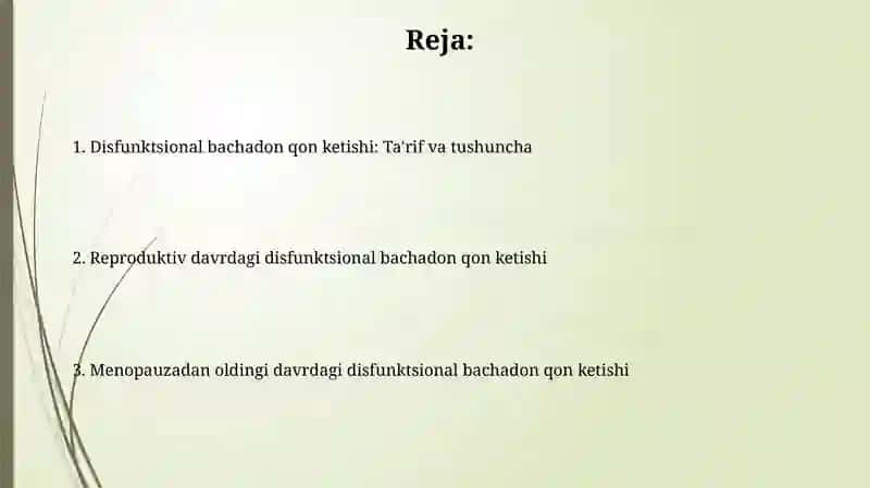 Disfunksional bachadon qon ketishi: Ta'rif 2