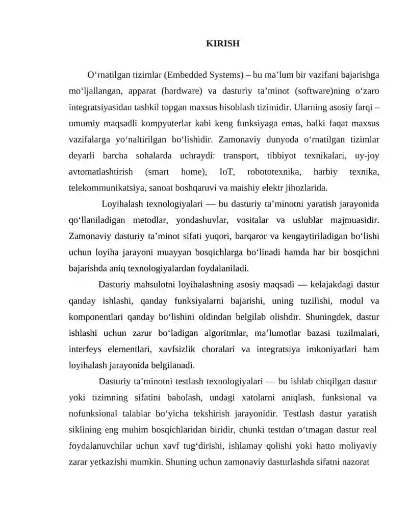 Dasturlash muhitlari va loyihalash texnologiyalari 2