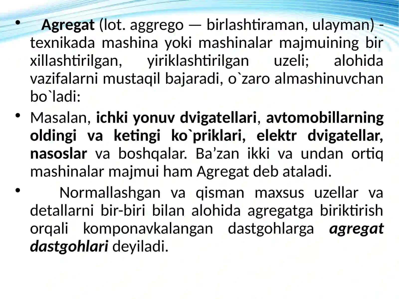 AGRЕGAT STANOKLARI 2