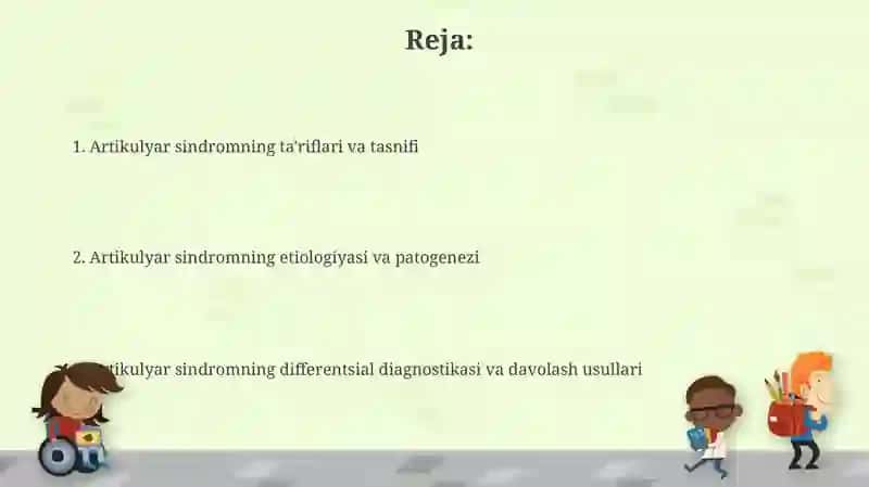 Bo'g'im sindromini qiyosiy taqoslash 2