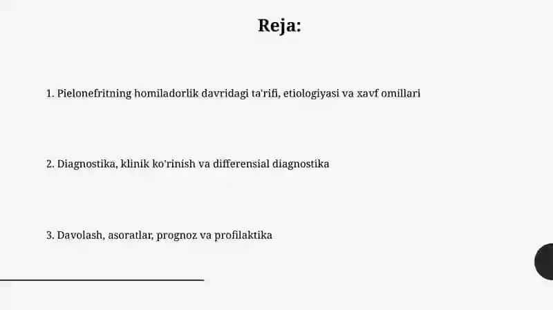 Homiladorlik vaqtidagi pielonefrit 2