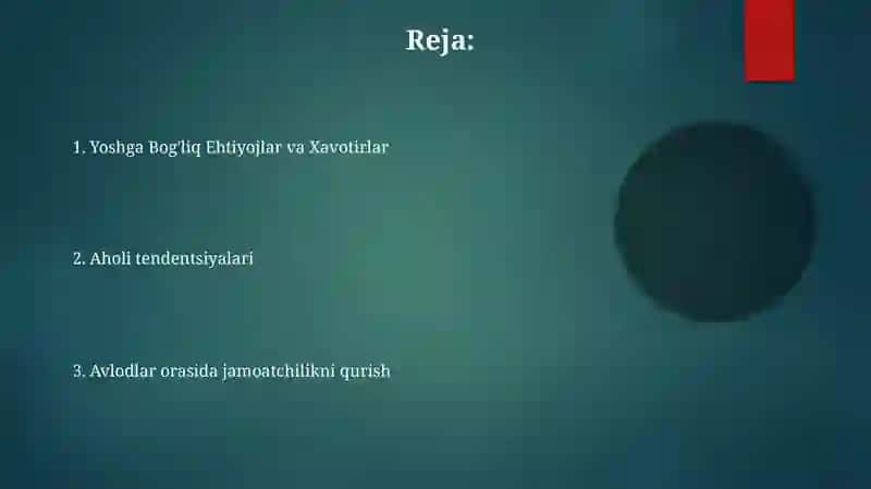 Korishning yosh xususiyatlari 2