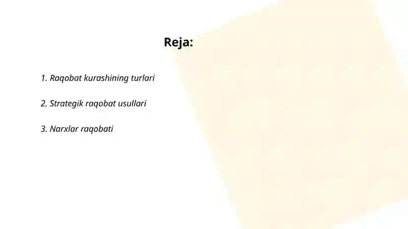 Raqobat kurashining shakllari va usullari 2