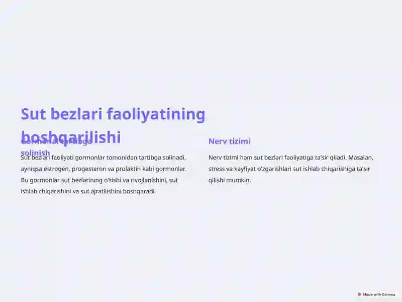 Sut bezlari faoliyatuvining boshqarilishi, sut bezining yoshga qarab o’zgarishi 2