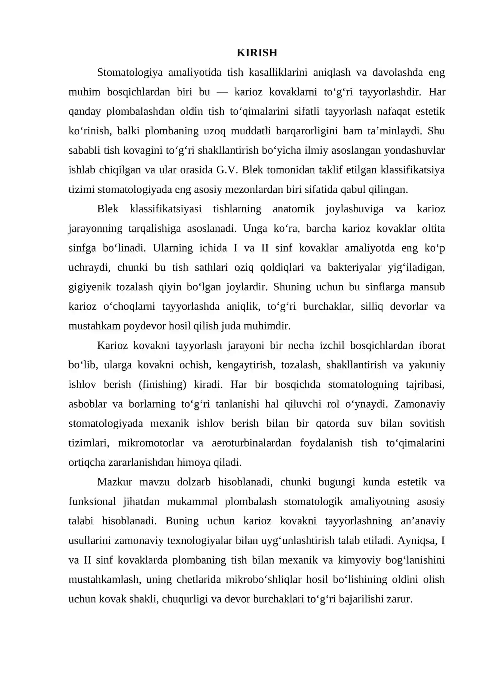 Blek bo‘yicha I va II sinflarni tayyorlash xususiyatlari 2