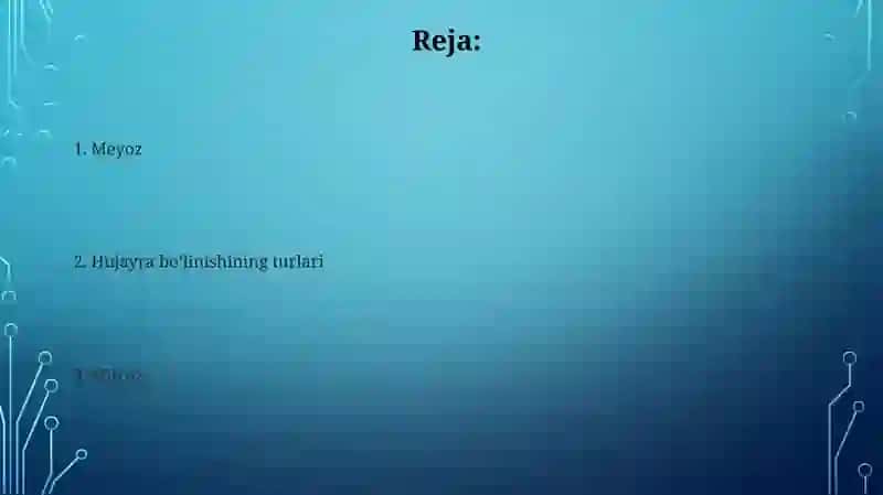 Hujayralarni bõlinish turlari 2