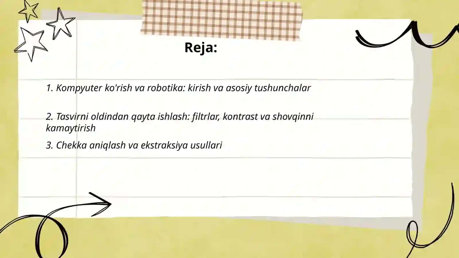 Kompyuter ko'rish va robotika: kirish va asosiy tushunchalar 2