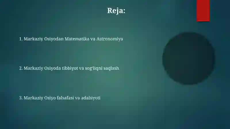 Markaziy Osiyo mutafakirlarining jaxon ilm-faniga qo'shgan xissalari 2