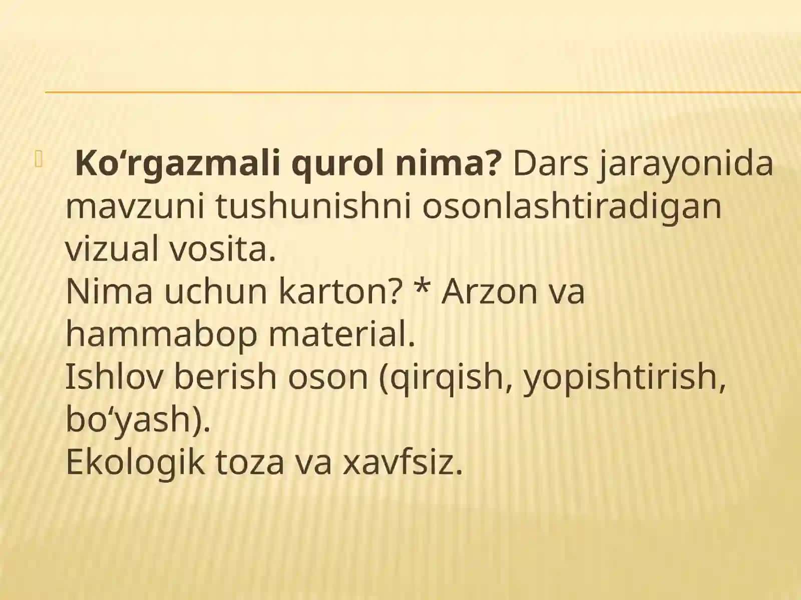 Kartondan ko‘rgazma qurol tayyorlash texnologiyasi 2