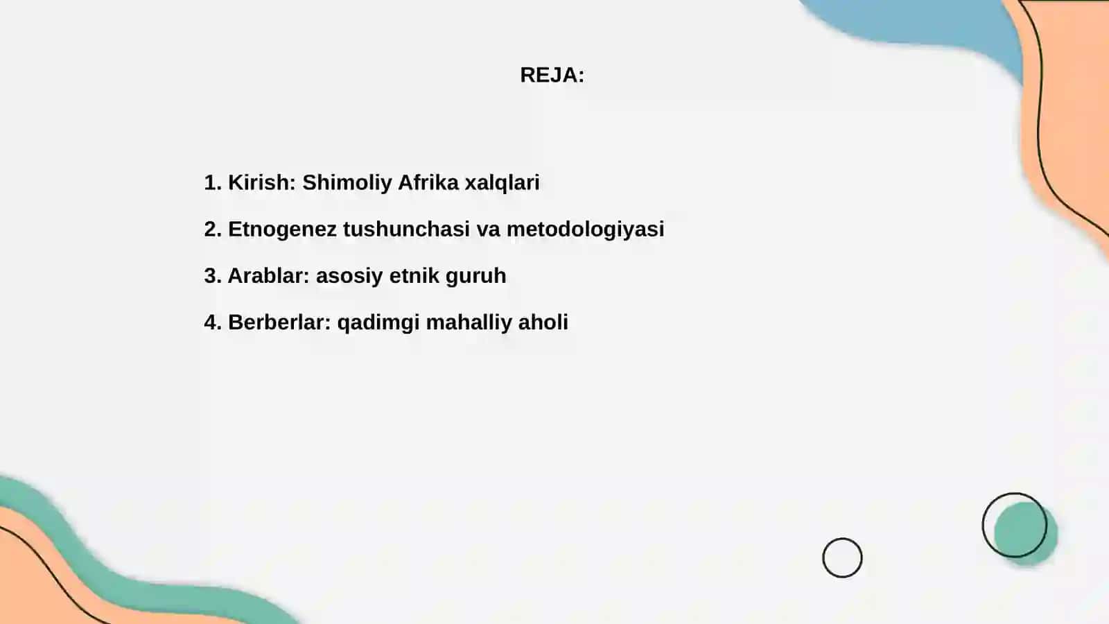 Shimoliy Afrikada istiqomat qilayotgan xalqlar tasnifi va etnogenezi 2
