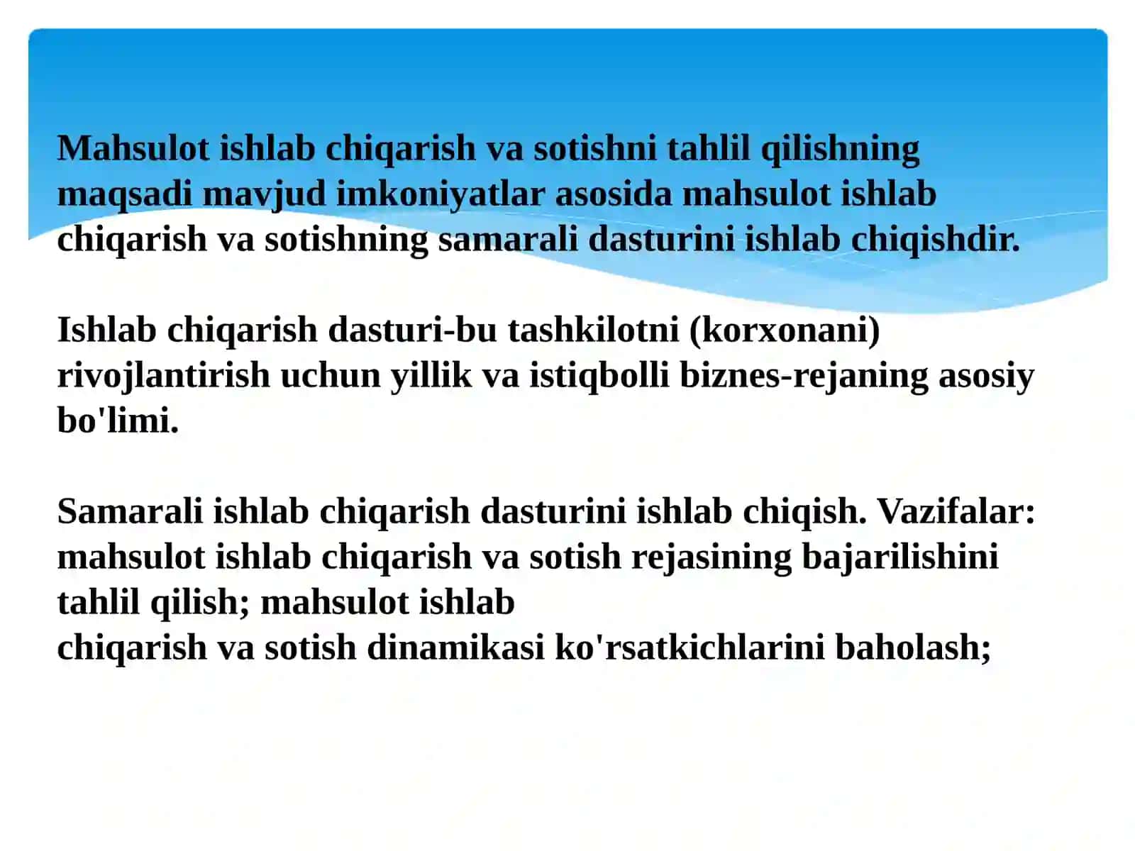 Xoʻjalikyurituvchisubyektlarningmahsulot(ish, xizmatlar)ishlabchiqarishvasotishhajminitahlili 2