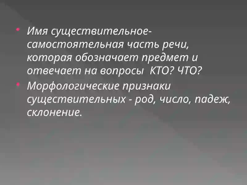 Имя существительное 2
