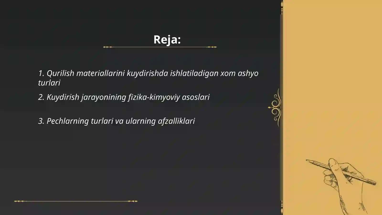 Qurilish materiallarini kuydirish jarayonlari va qurilmalari 2