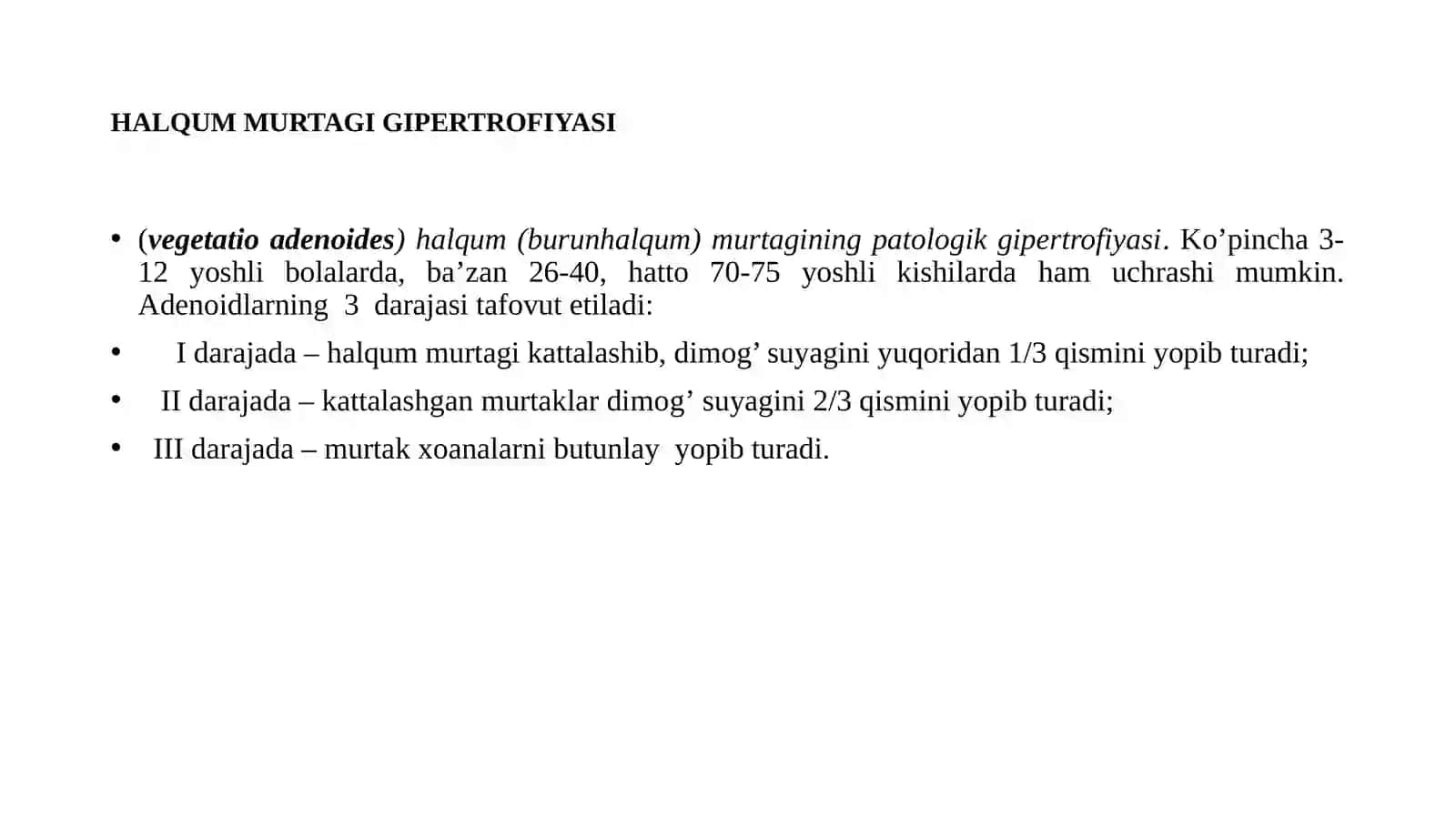 HALQUM MURTAGI GIPЕRTROFIYASI 2