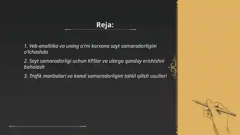 Korxona web sayti samaradorligini baholash usullari 2